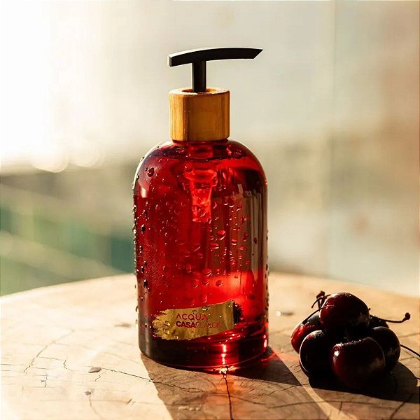 Sabonete Líquido Velvet Cherry Casa Claudia 350ml Acquaaroma