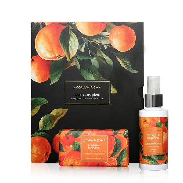 Kit Banho Tropical Acqua Aroma Tropicaliza Pitanga e Tangerina