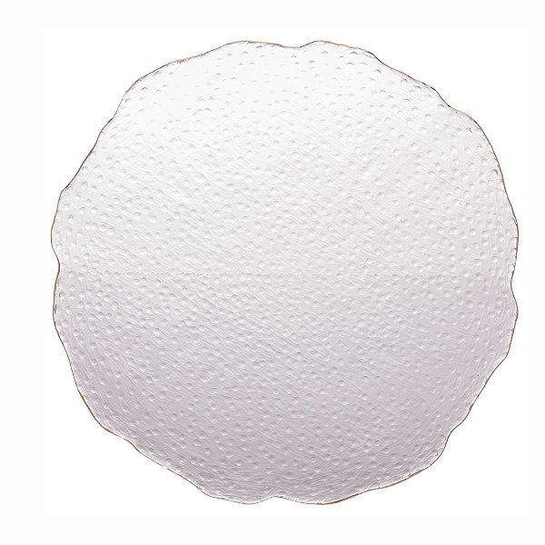 Prato Raso De Jantar Taj Mrtelado C/ Borda De Ouro  26cm 28945