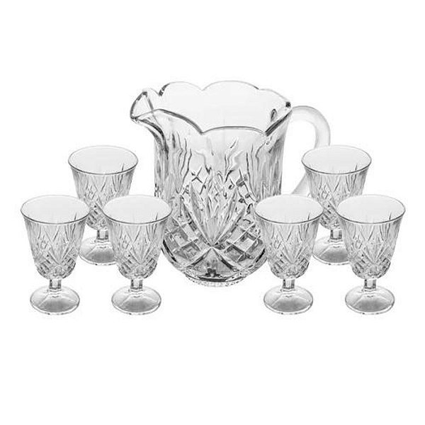 Jarra de Vidro 1,5L C/ 6 Copos 200ml Lile28350