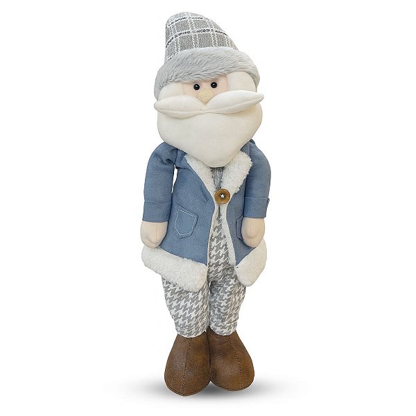 Boneco Natalino Papai Noel  Azul 55cm C/1unid