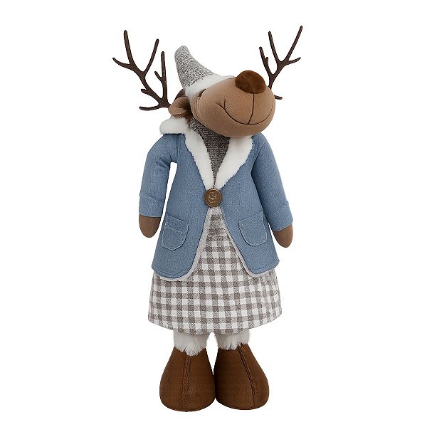 Boneco Natalino Rena Azul 55cm C/1unid