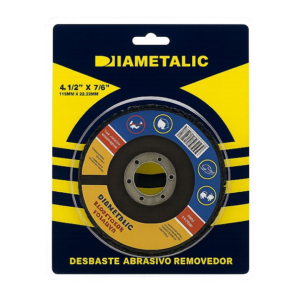 Disco Desbaste Abrasivo Removedor de Tintas 4,1/2 x7/8" (115mmx22,23mm)