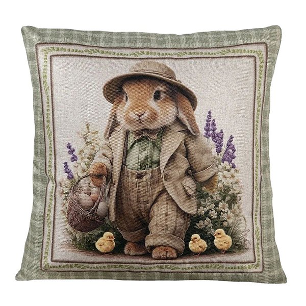 Almofada De Páscoa Rustic Line Coelho Zezinho 499173 40cm