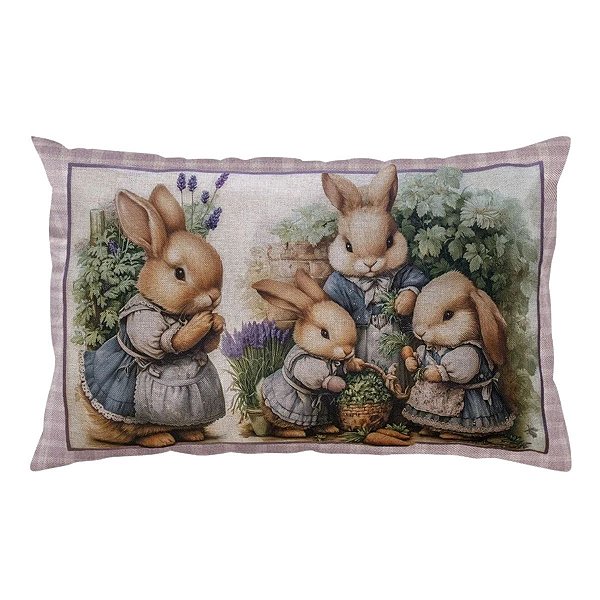 Almofada De Páscoa Baguete Família Poesia 499177 35x55cm