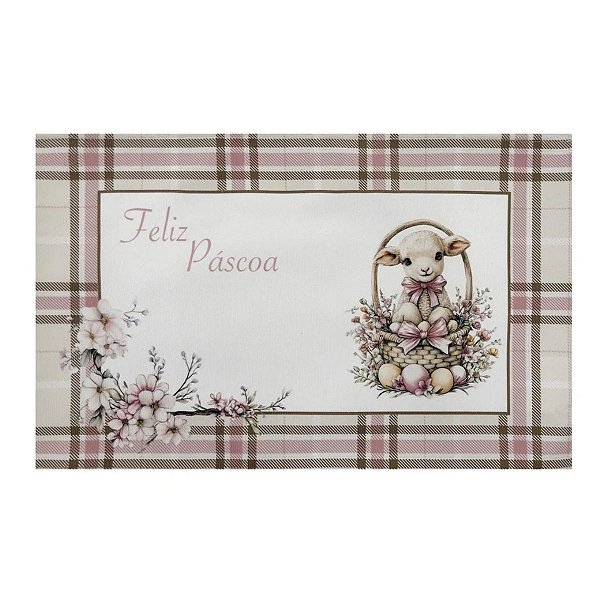Lugar Americano De Pascoa Ovelhinha 48x31,5cm C/2Und 531020