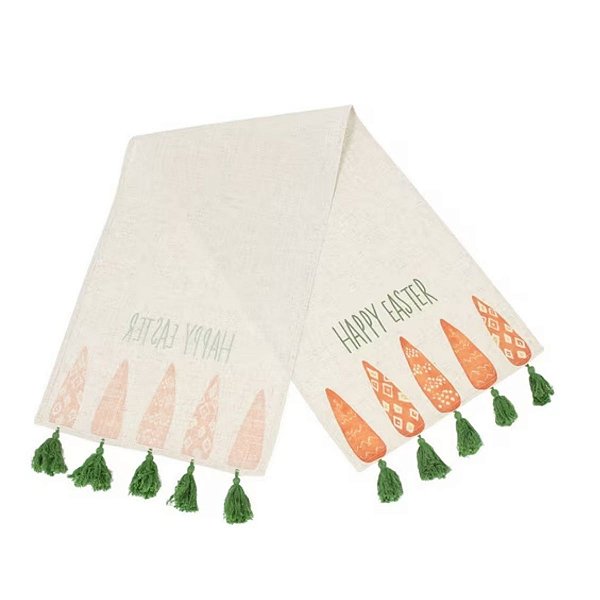 Caminho De Mesa De Pascoa Cenouras 140x40cm  1099860