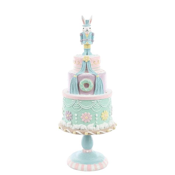 Bolo De Pascoa Decorativo My Lord C/ Coelho 41,5x17x17cm 1098863 1Unid