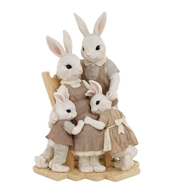 Coelho De Pascoa La Belle Abraço Em Familia 16x11,5x11cm 1098967