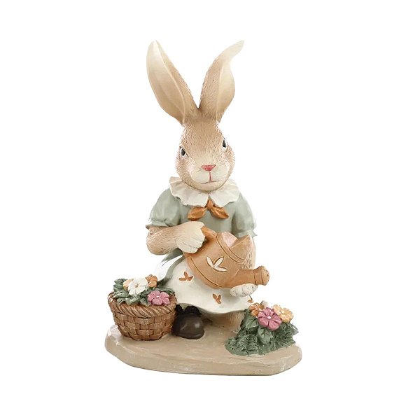 Coelho Da Páscoa Breeze Resina Regadora 1099025 17x9x6cm