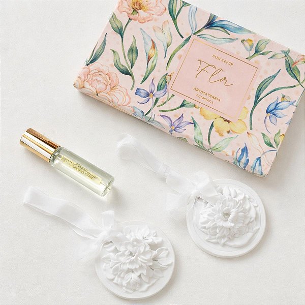 Gesso Perfumado Bolacha Flor Cha Branco Greenswet