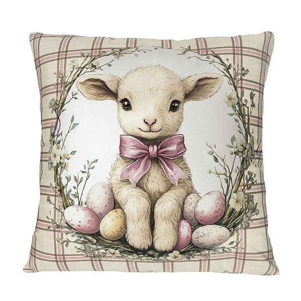 Almofada De Páscoa Encanto Açucarado Ovelha 40cm