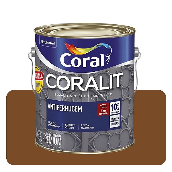Coralit Ferrolack Tabaco 0,900mL  Antiferrugem Brilhante