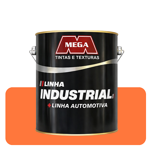 Mega Esmalte Automotivo  Laranja 0,900ml Sintético Solvente