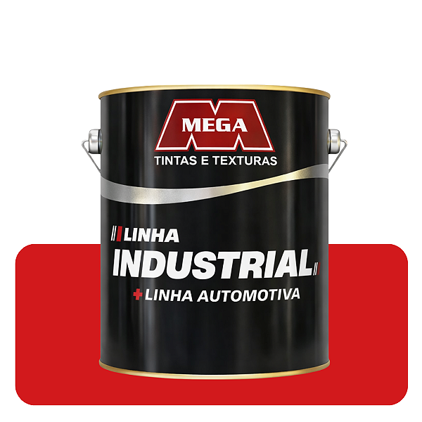 Mega Esmalte Automotivo  Vermelho 0,900ml Sintético Solvente