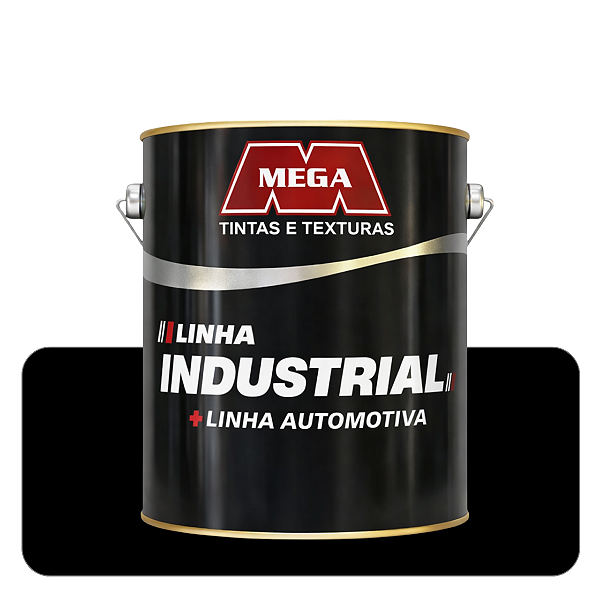 Mega Esmalte Automotivo  Preto Fosco 0,900ml Sintético Solvente