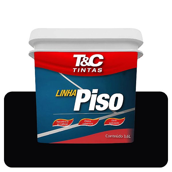Tinta Piso Preto T&C 3,6L Mega