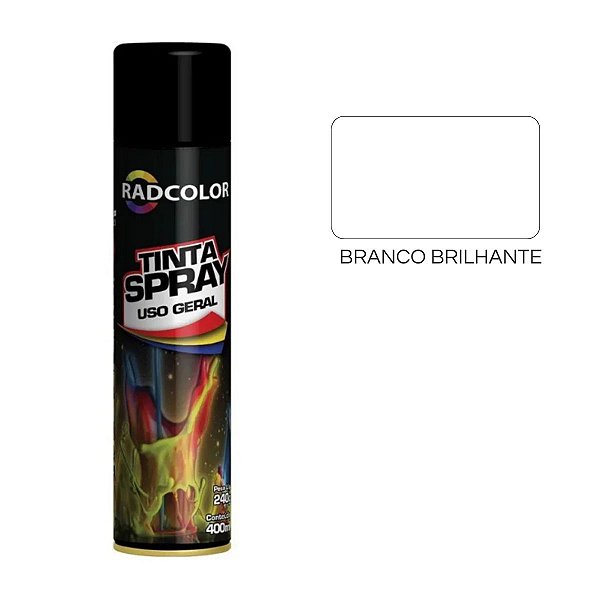 Spray Uso Geral Branco Brilhante 400ml RadColor