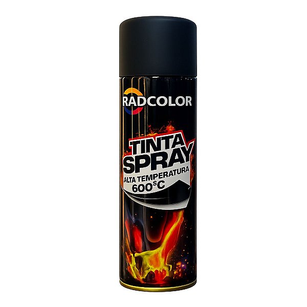 Radcolor Spray Alta Temperatura Preto Fosco 240G