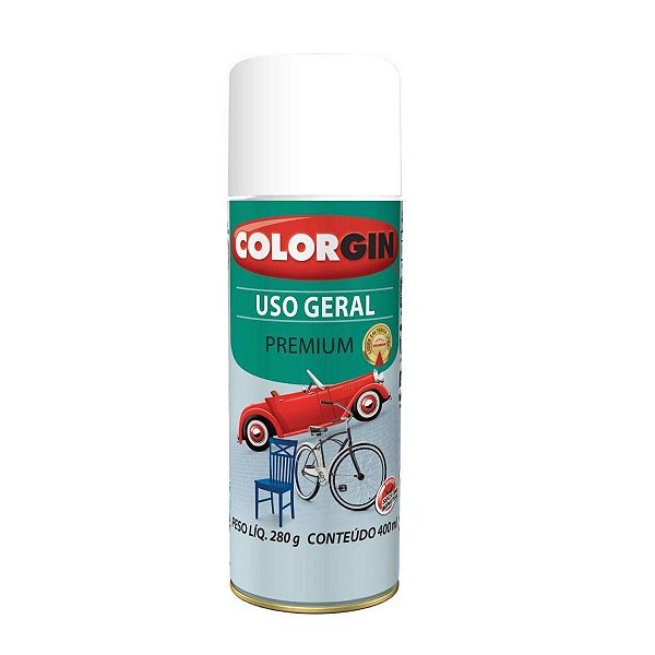 Spray Uso Geral Branco Acabamento Brilhante 55011 - Colorgin