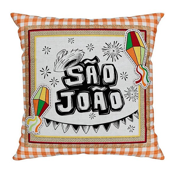 Capa De Almofada Sao Joao Bandeirinhas 307 43c43cm
