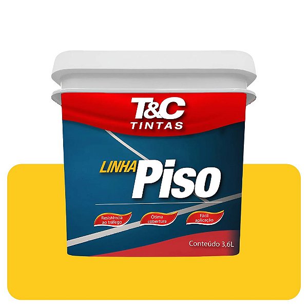 Tinta Piso Amarelo Segurança T&C  3,6L Mega