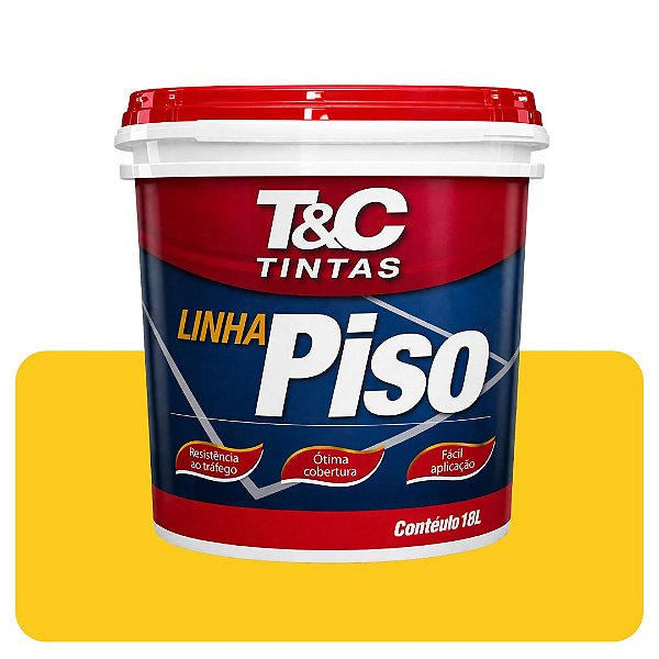 Tinta Piso Amarelo Segurança T&C Balde 18L Mega