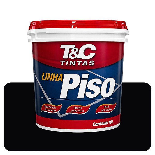 Tinta Piso Preto T&C Balde 18L Mega