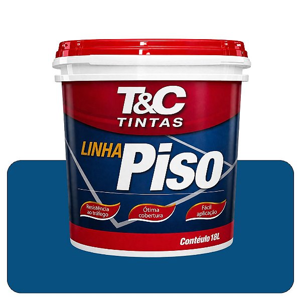 Tinta Piso Azul Segurança T&C Balde 18L Mega