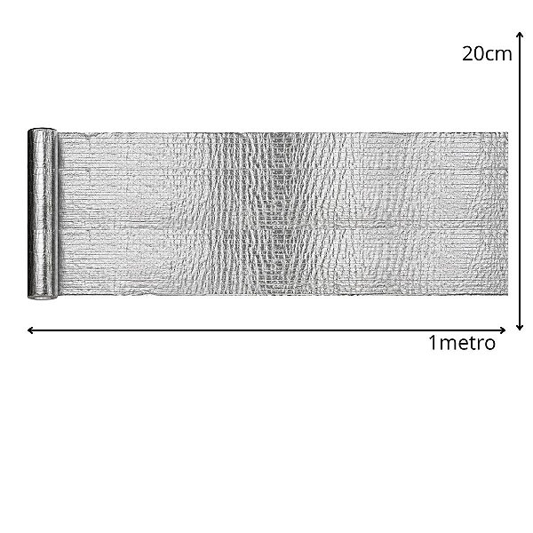 Manta Asfáltica Aluminizada 20cm x 1Metro