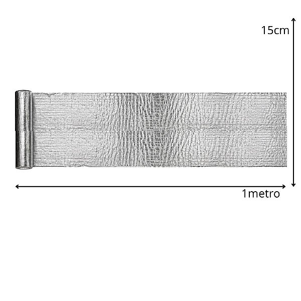 Manta Asfáltica Aluminizada 15cm x 1Metro