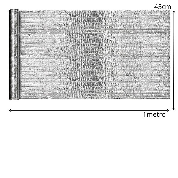 Manta Asfáltica Aluminizada 45cm x 1Metro