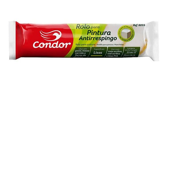 Rolo 23cm Antirrespingo De Lã Sem Suporte 8095 Condor 971666
