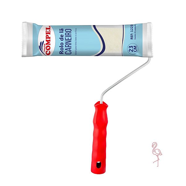 Rolo 23cm Lã De Carneiro C/ Garfo 0.1223 Compel