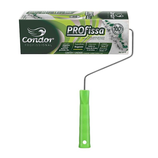 Rolo 23cm Lã Profissa Superfície Rugosa 2016 C/ garfo