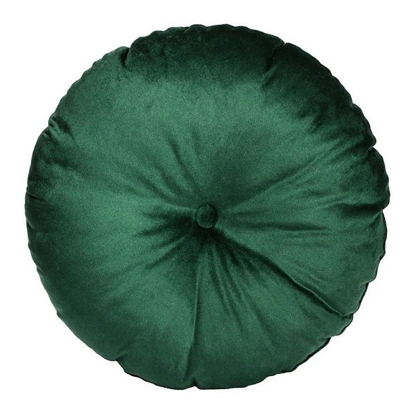 Almofada Redonda Verde C/ Botão 472328 50cm Belchior