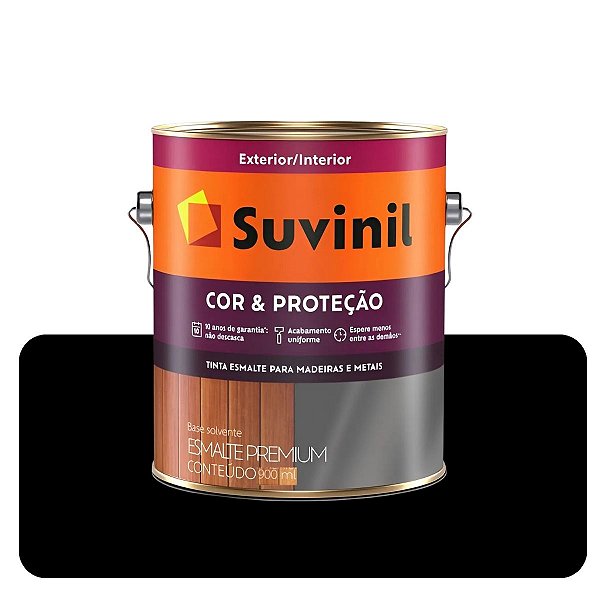 Suv Esmalte Cor E Proteção Preto Fosco 0,900ml