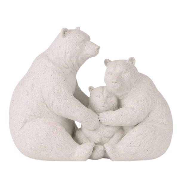 Escultura Familia Urso Em Poliresina 22965 19x22,5x11cm Mart