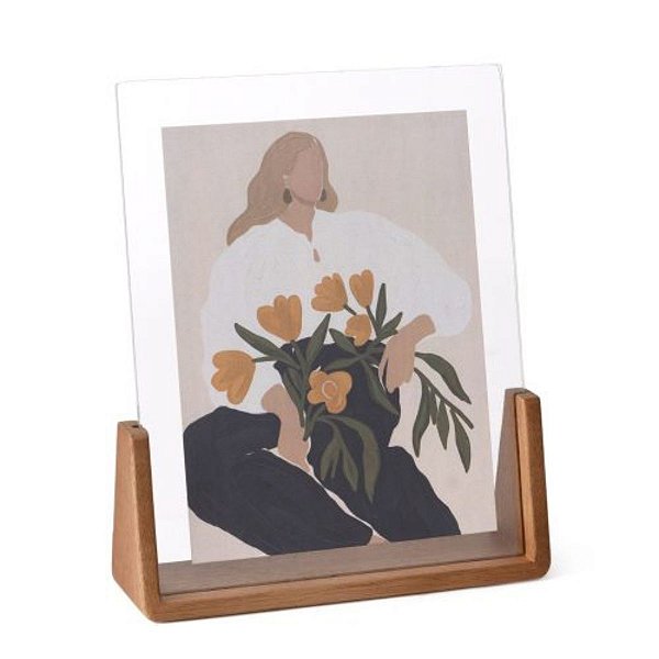 Porta Retrato 15x20cm Em Madeira e Vidro 22735 Mart