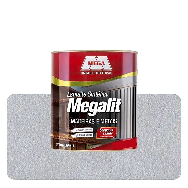 Esmalte Megalit Aluminio 0,225ml Sintético Solvente Mega