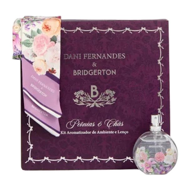 Bridgerton Lenço Perfumado e Home Spray 25ml Peonias e Chas DaniFernandes