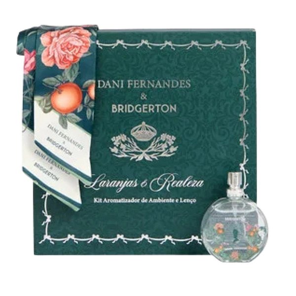 Bridgerton Lenço Perfumado e Home Spray 25ml Laranjas e Realeza DaniFernandes