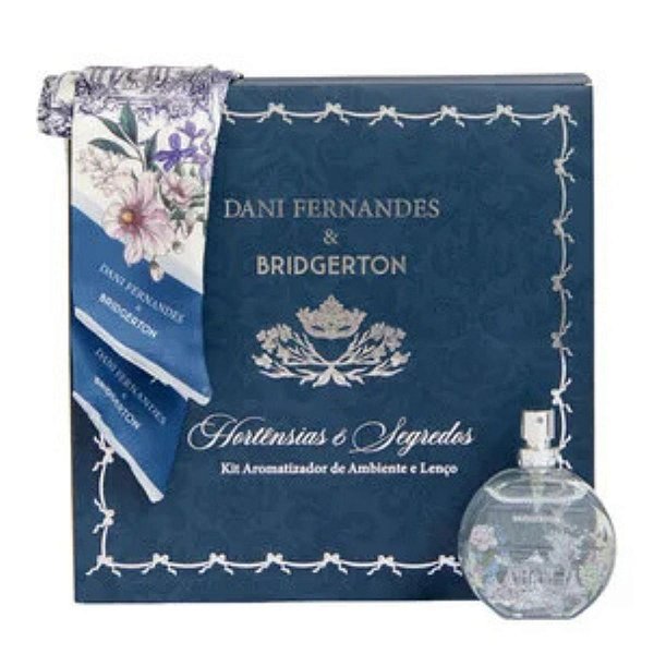 Bridgerton Lenço Perfumado e Home Spray 25ml Hortênsias & Segredos DaniFernandes