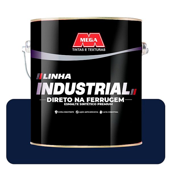 Mega Direto na Ferrugem  Azul "Delrey" 3,6L Esmalte