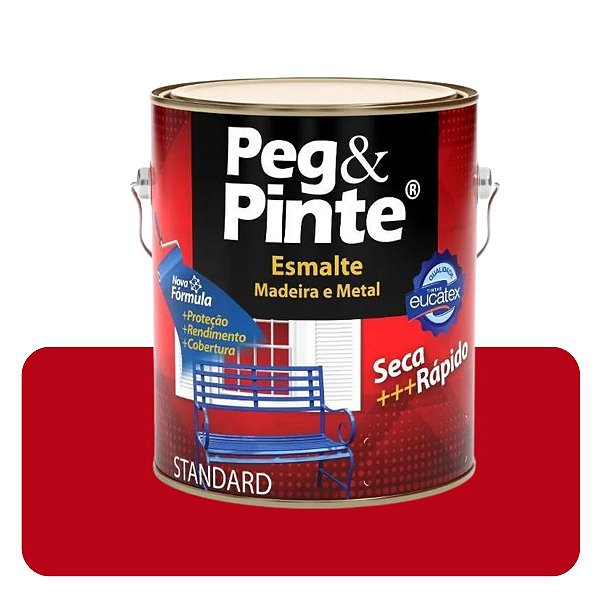 Peg E Pinte Esmalte Vermelho Brilhante 3,6L Solvente