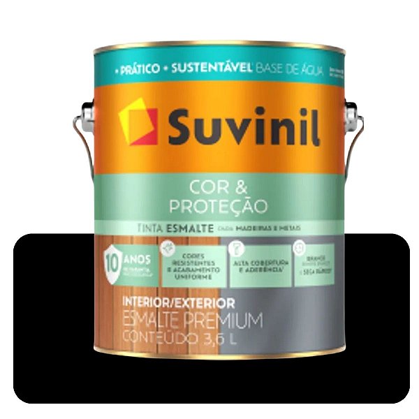 Suv Esmalte Cor E Proteção Balance Preto Brilhante 3,6L