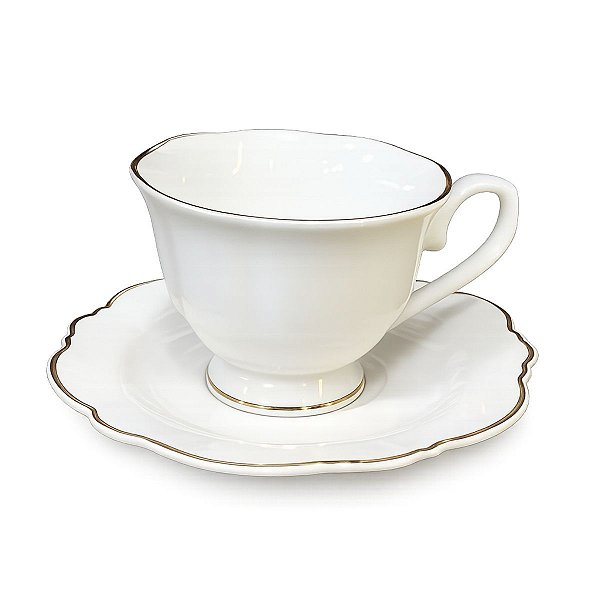 Xícara deCafé Porcelana e Pires 80ml Maldivas 1Unidade