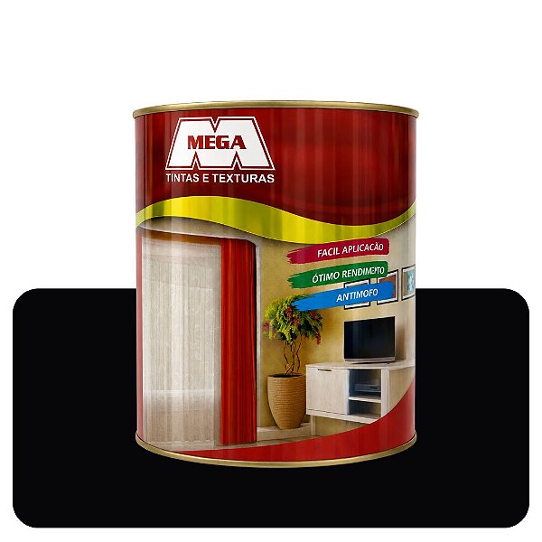 Tinta Piso Preto Acetinado 0,900ml Mega