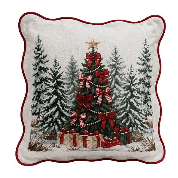 Almofada Natalina Holiday Bows Arvore 43cm 445639