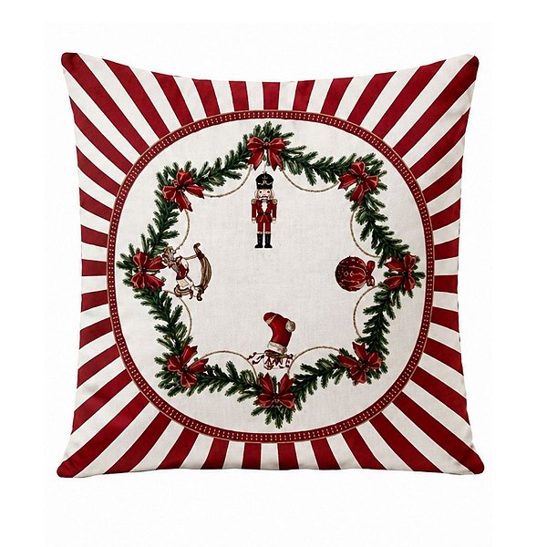 Capa De Almofada Natalina Circo Noel Guirlanda 43cm 345634